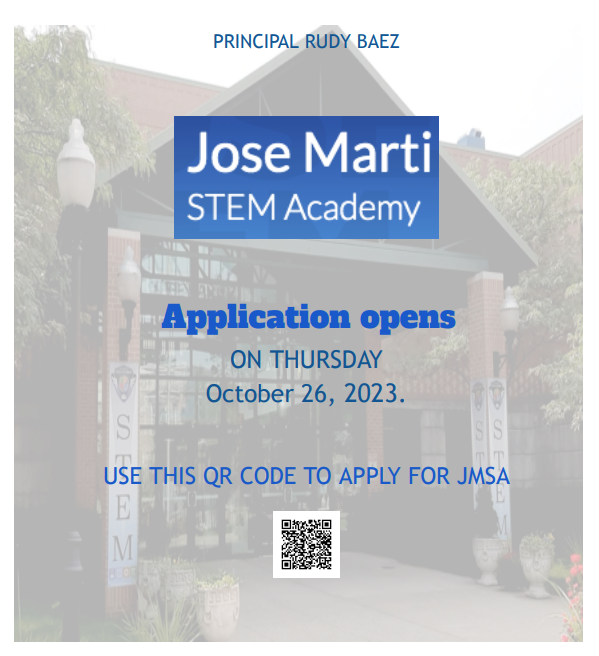 JMSA Application Flyer with QR Code