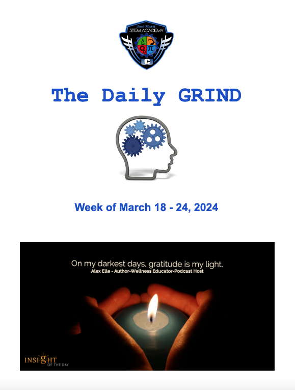 The JMSA Daily Grind-March 18-24, 2024